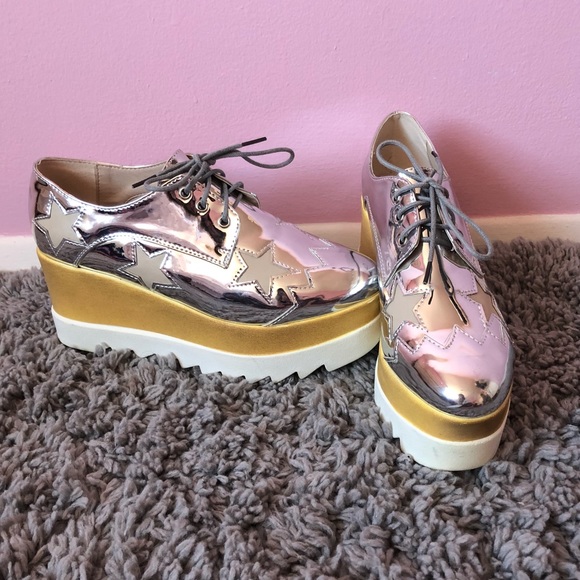 via pinky platform sneakers